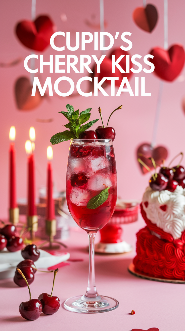 Cupid’s Cherry Kiss Mocktail
