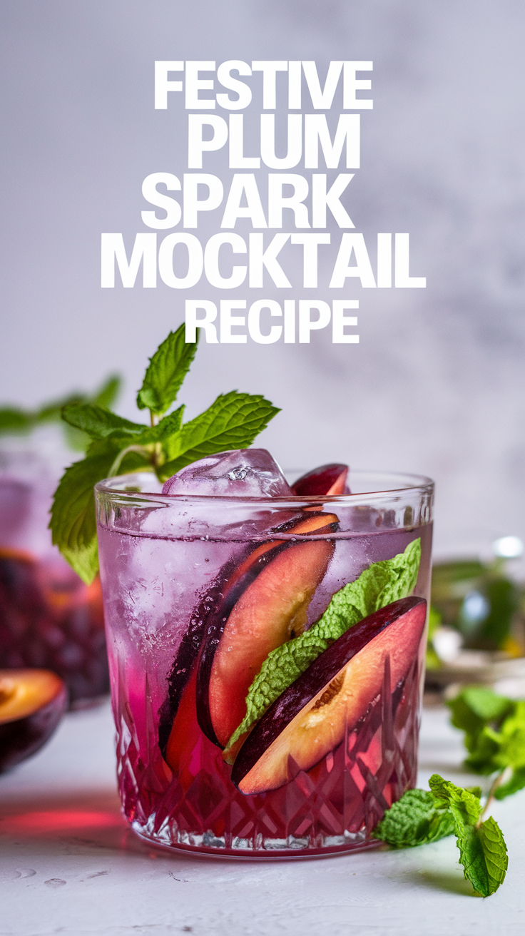 Festive Plum Spark Mocktail Recipe