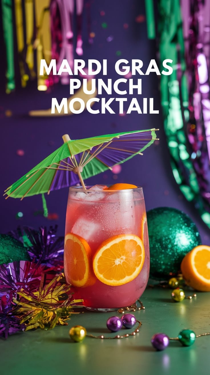 Mardi Gras Punch Mocktail