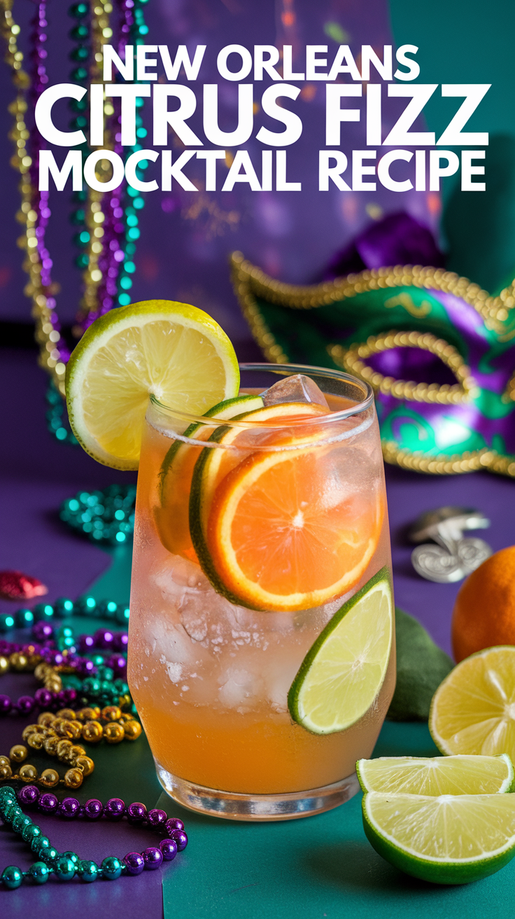 New Orleans Citrus Fizz Mocktail Recipe