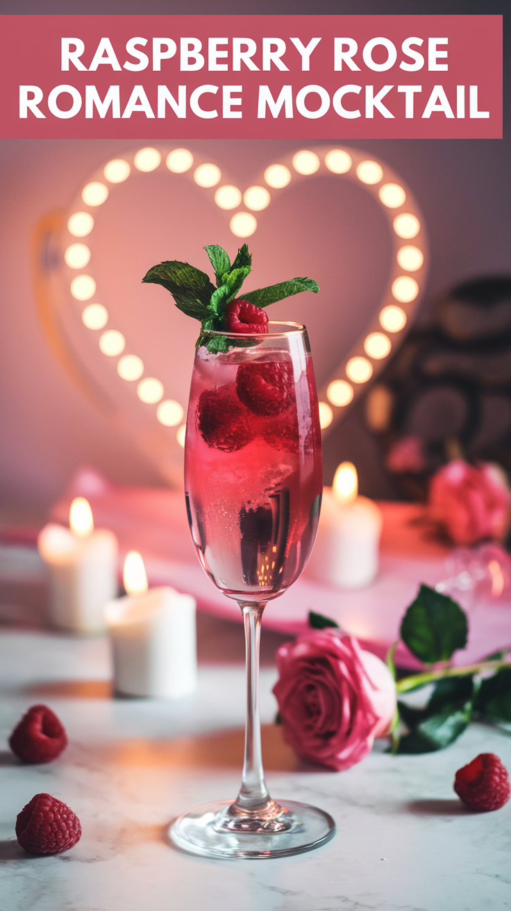 Raspberry Rose Romance Mocktail