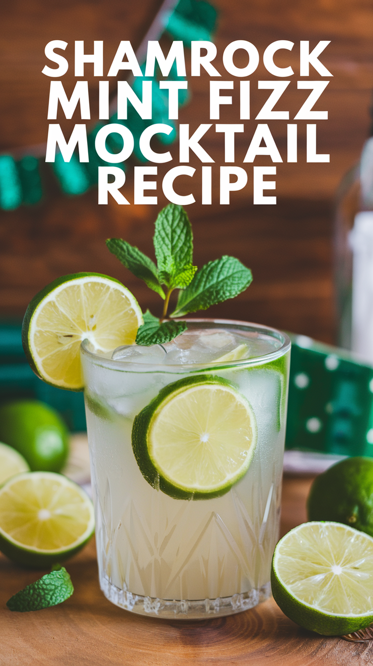 Shamrock Mint Fizz Mocktail Recipe