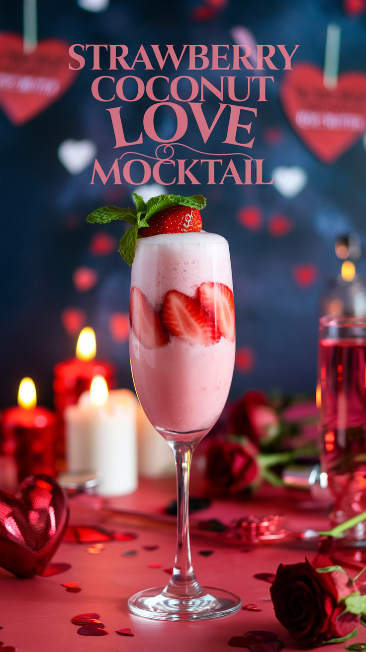 Strawberry Coconut Love Mocktail