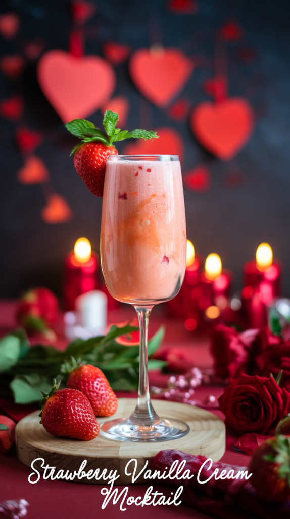 Strawberry Vanilla Cream Mocktail