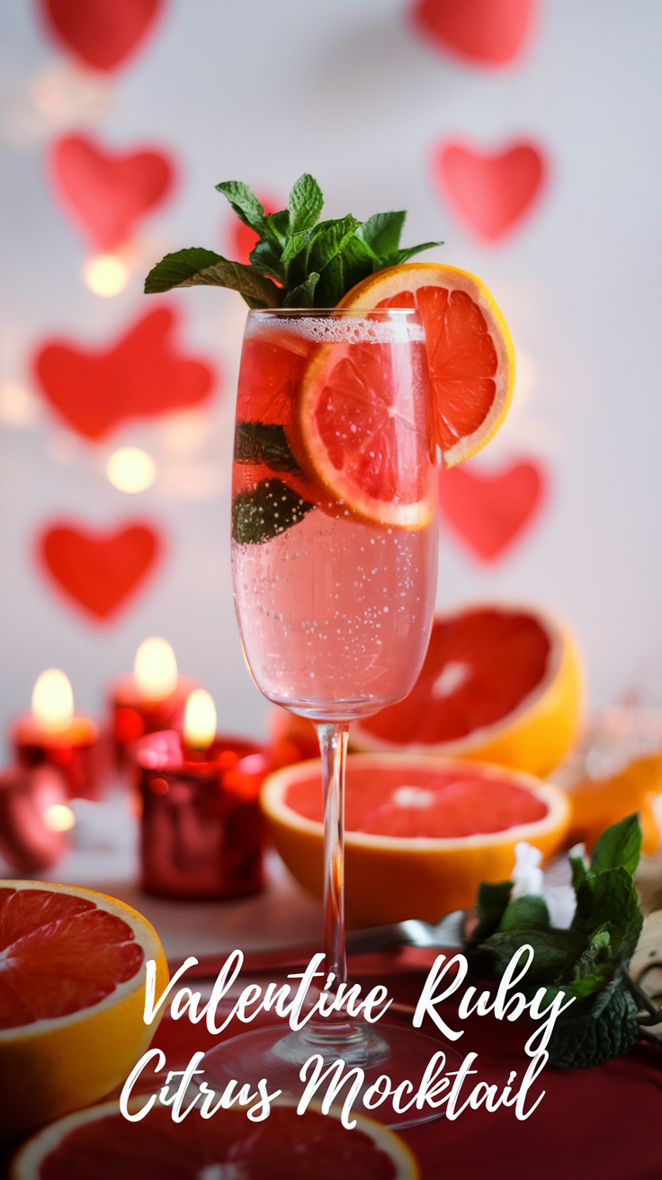 Valentine Ruby Citrus Mocktail
