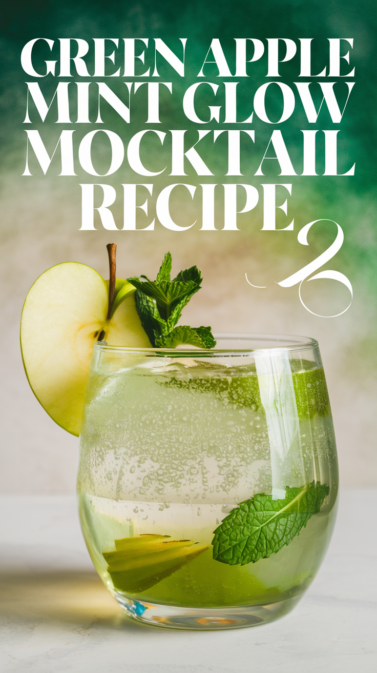 Green Apple Mint Glow Mocktail Recipe