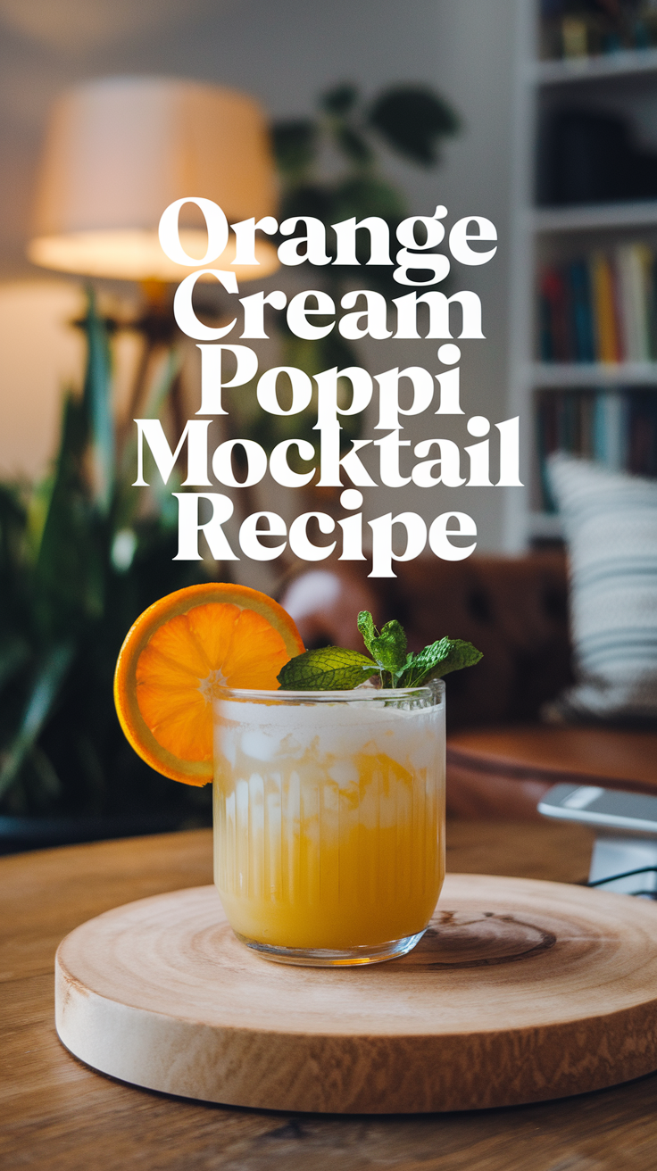 Orange Cream Poppi Mocktail
