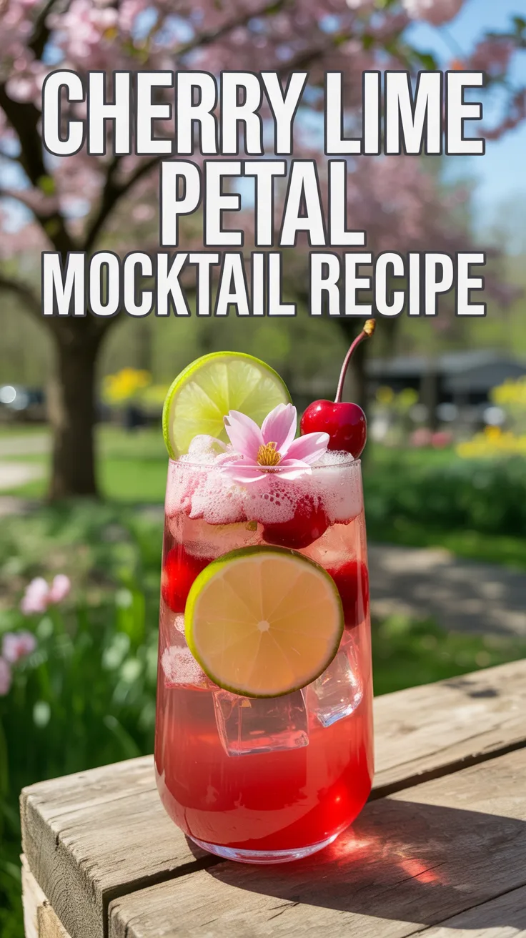 Cherry Lime Petal Mocktail