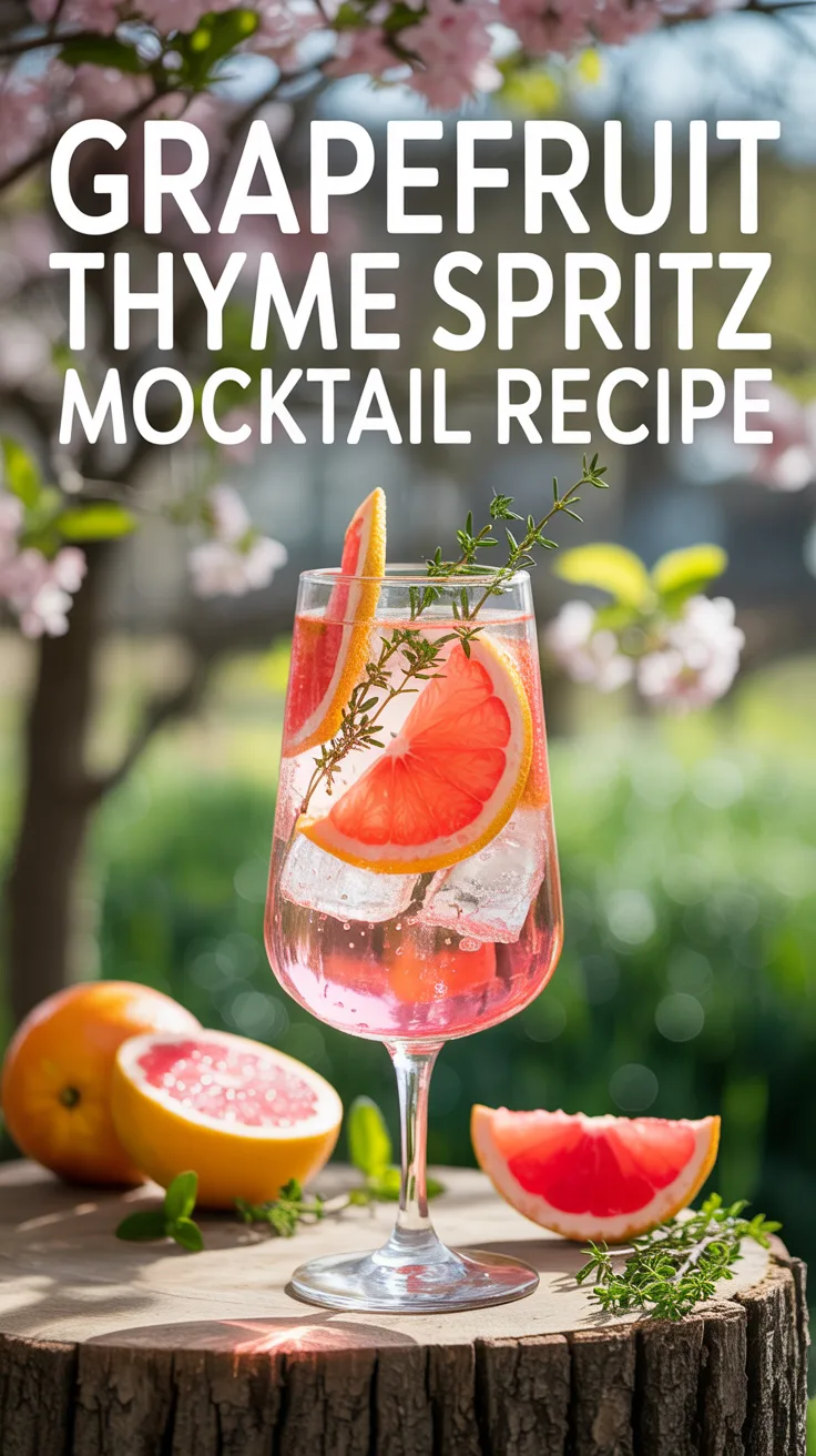 Grapefruit Thyme Spritz Mocktail
