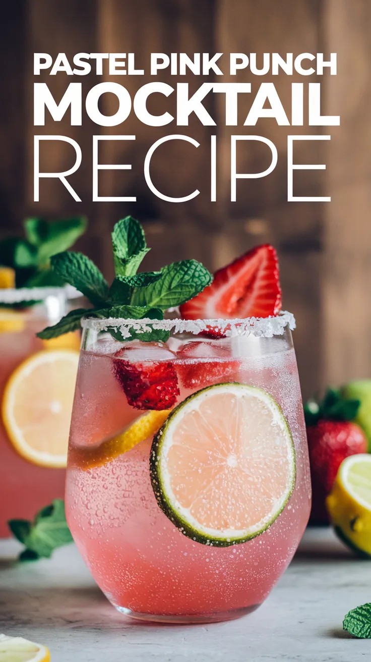Pastel Pink Punch Mocktail Recipe