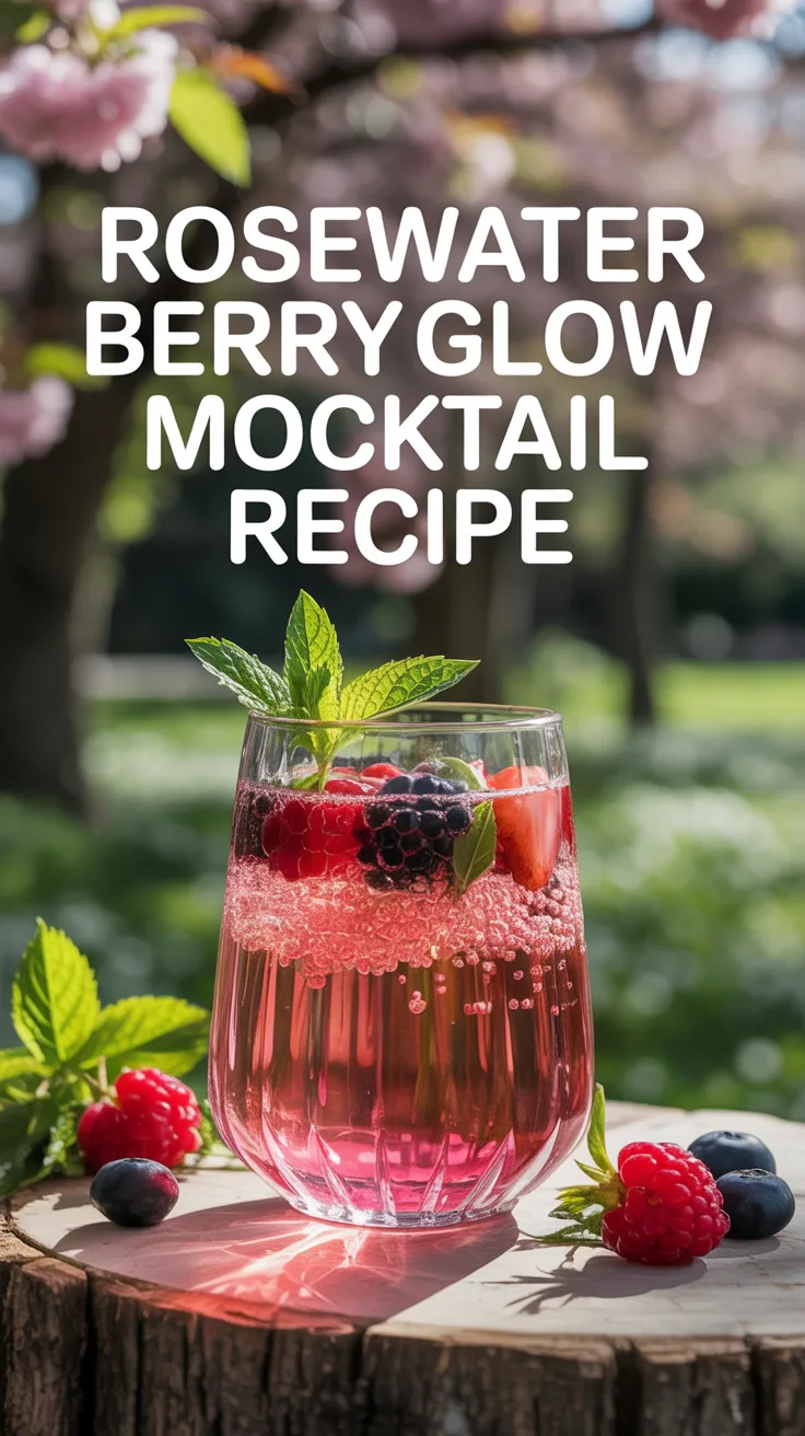 Rosewater Berry Glow Mocktail