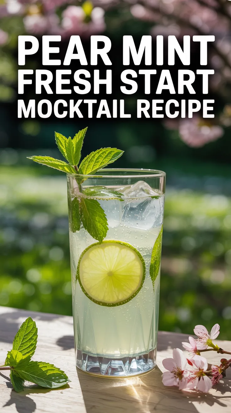 Pear Mint Fresh Start Mocktail