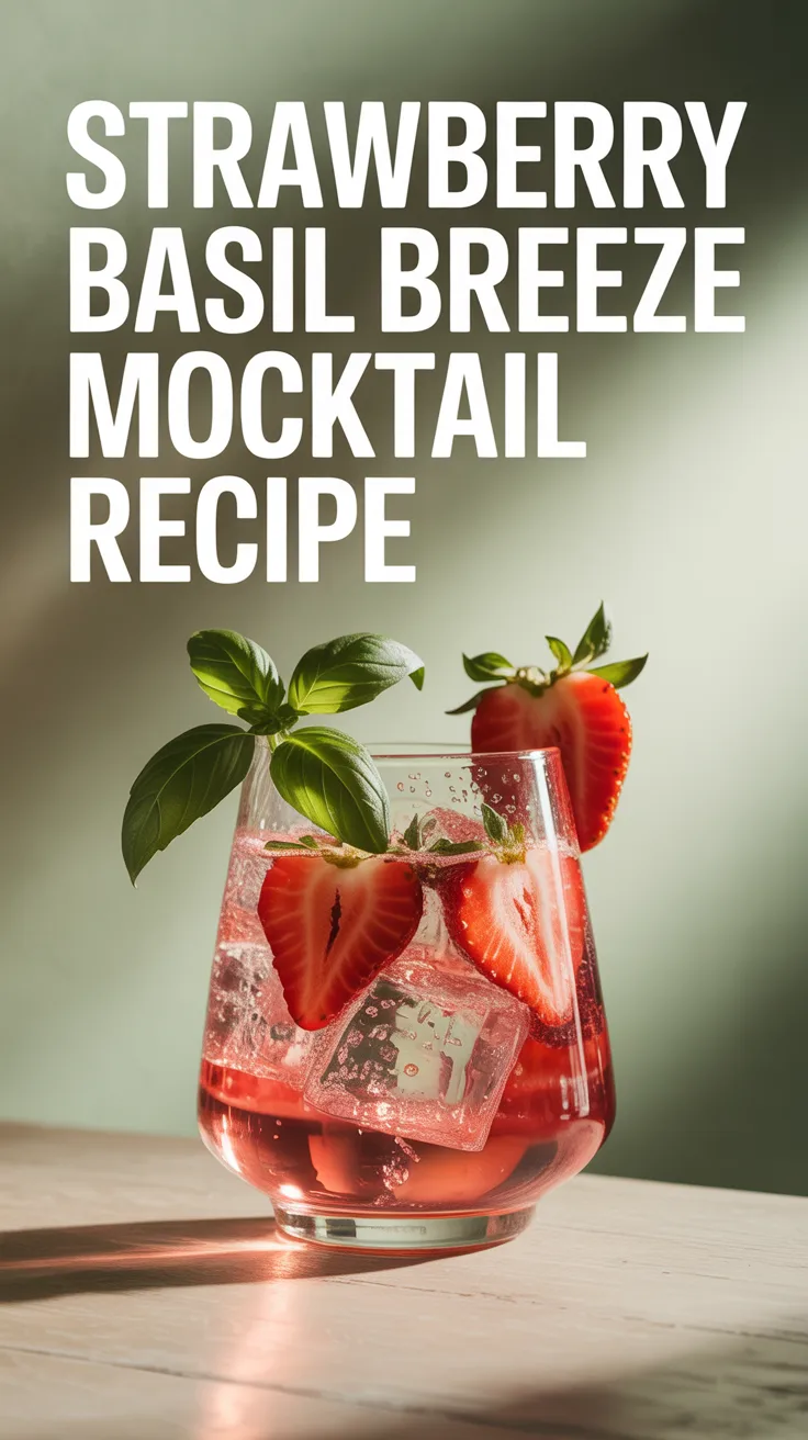 Strawberry Basil Breeze Mocktail