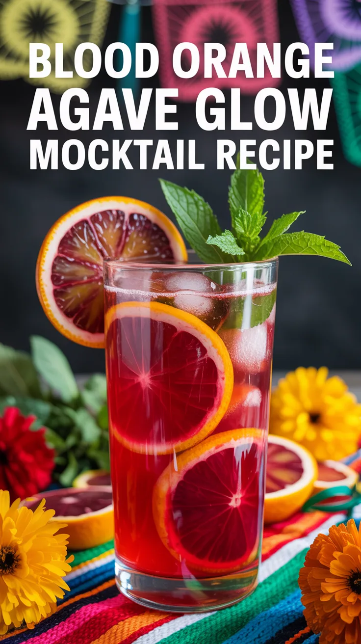 Blood Orange Agave Glow Mocktail
