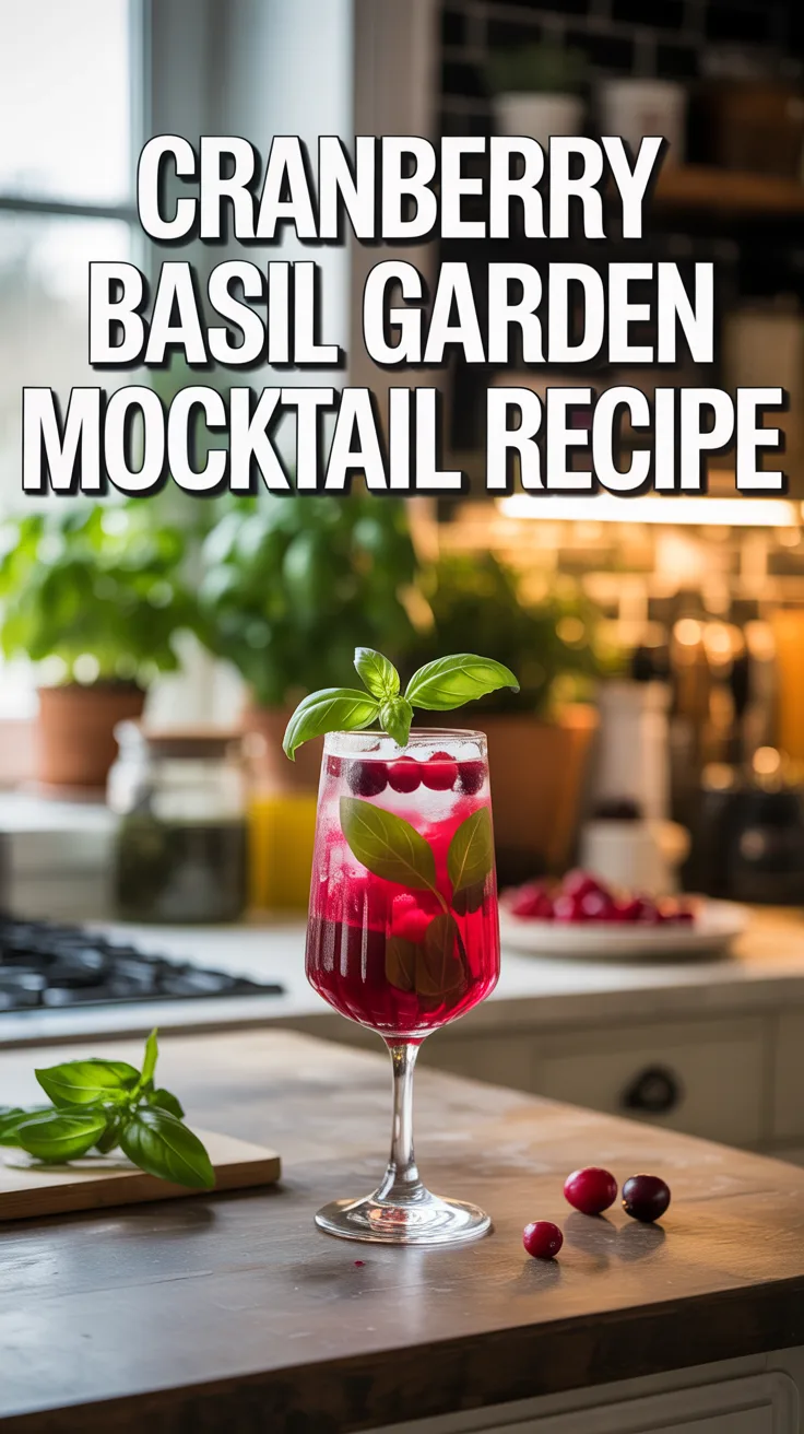 Cranberry Basil Garden Mocktail