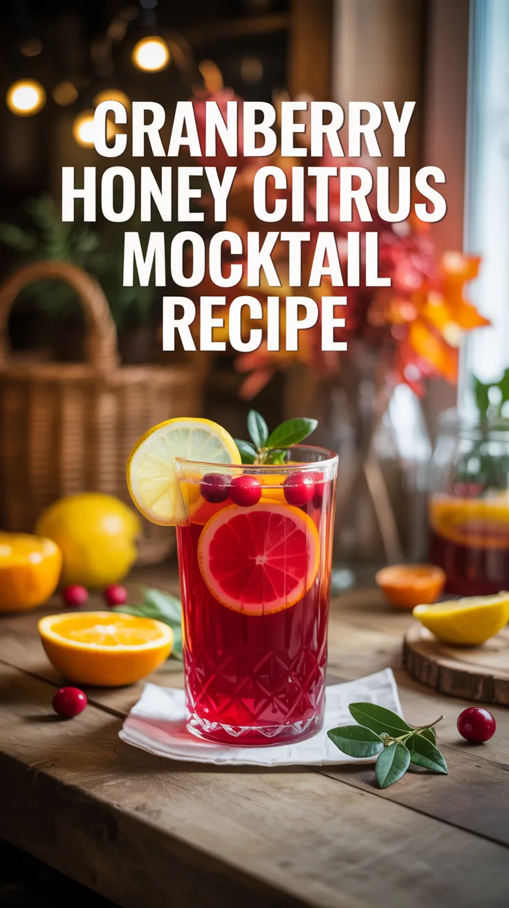 Cranberry Honey Citrus Mocktail