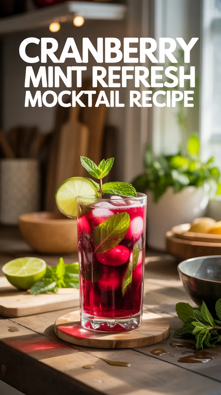 Cranberry Mint Refresh Mocktail