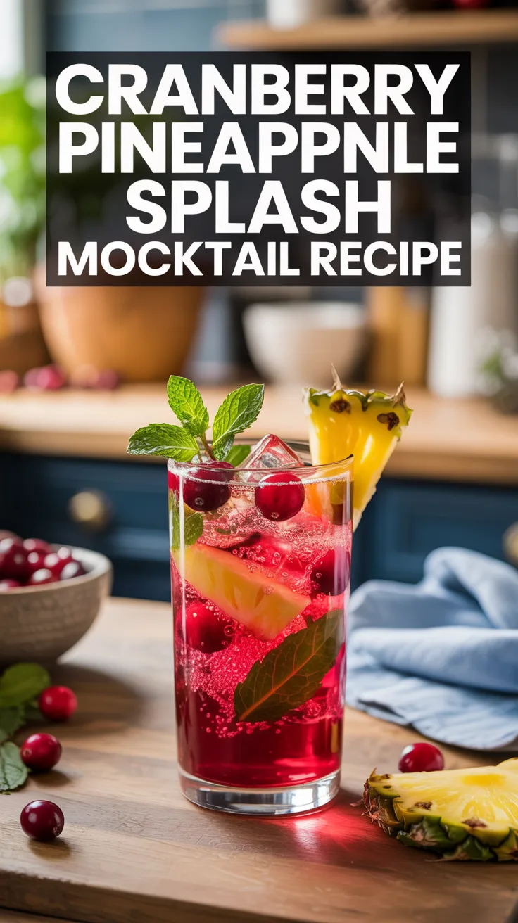 Cranberry Pineapple Splash Mocktail