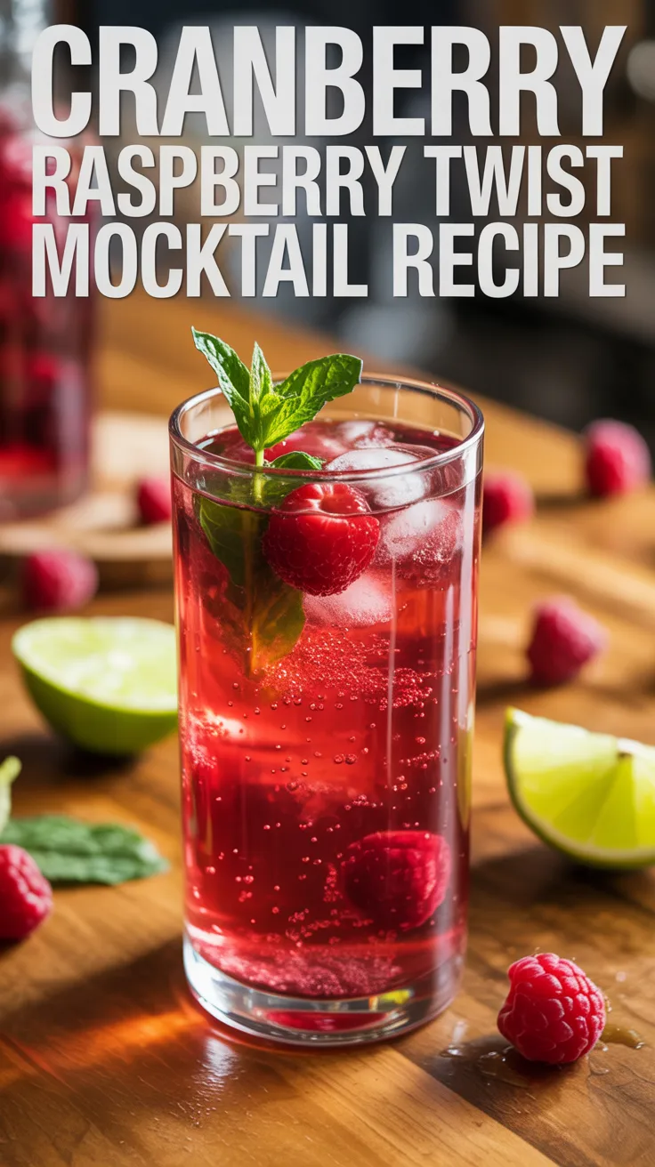 Cranberry Raspberry Twist Mocktail