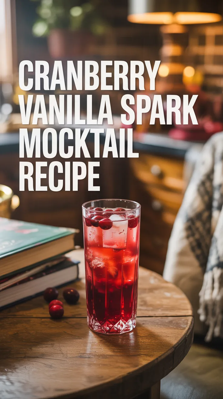 Cranberry Vanilla Spark Mocktail