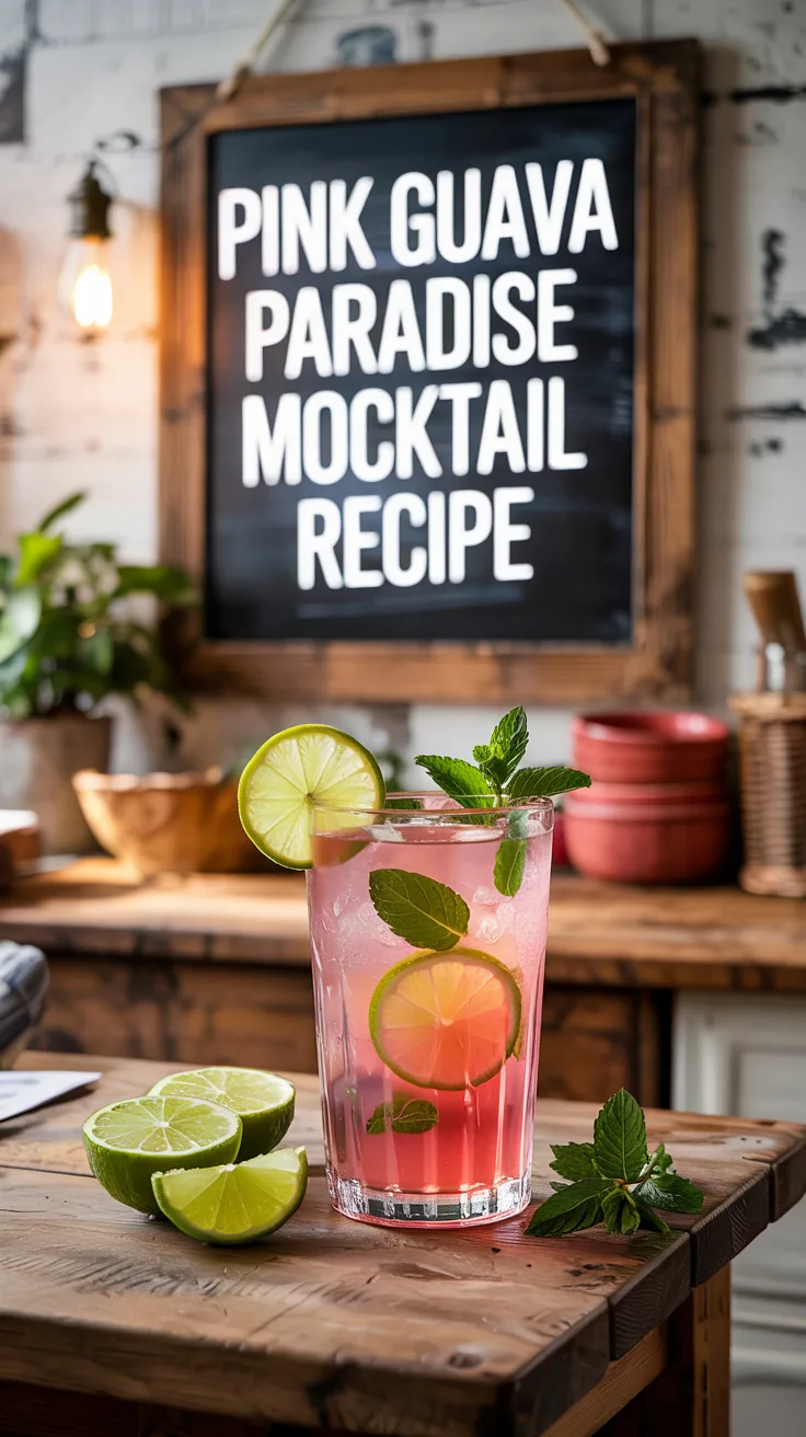 Pink Guava Paradise Mocktail