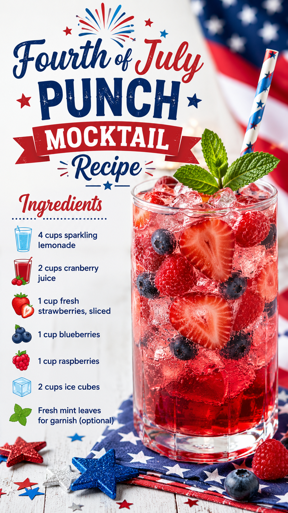 Fourth of July Punch Mocktail