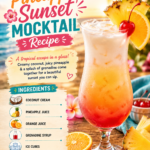Coconut Pineapple Sunset Mocktail