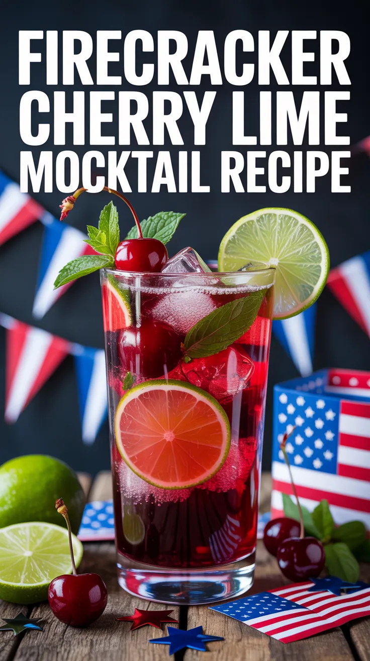 Firecracker Cherry Lime Mocktail