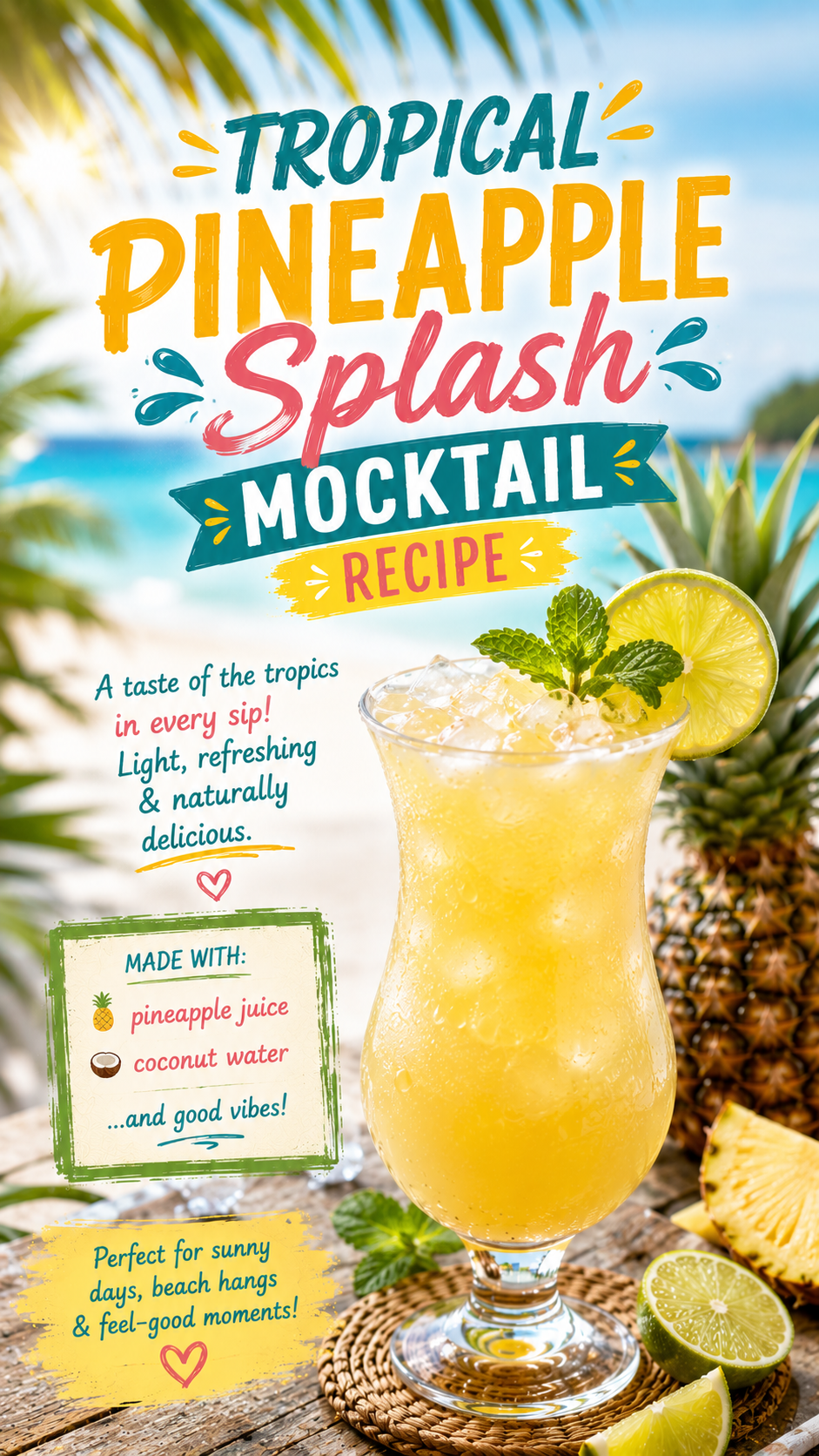 Tropical Pineapple Splash Mocktail