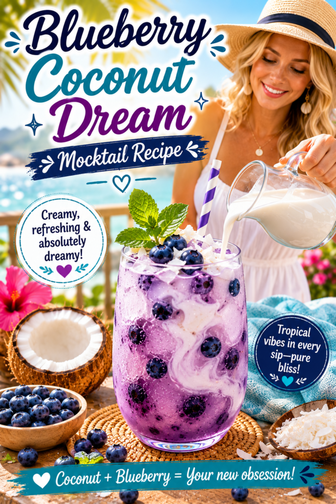 Blueberry Coconut Dream Mocktail