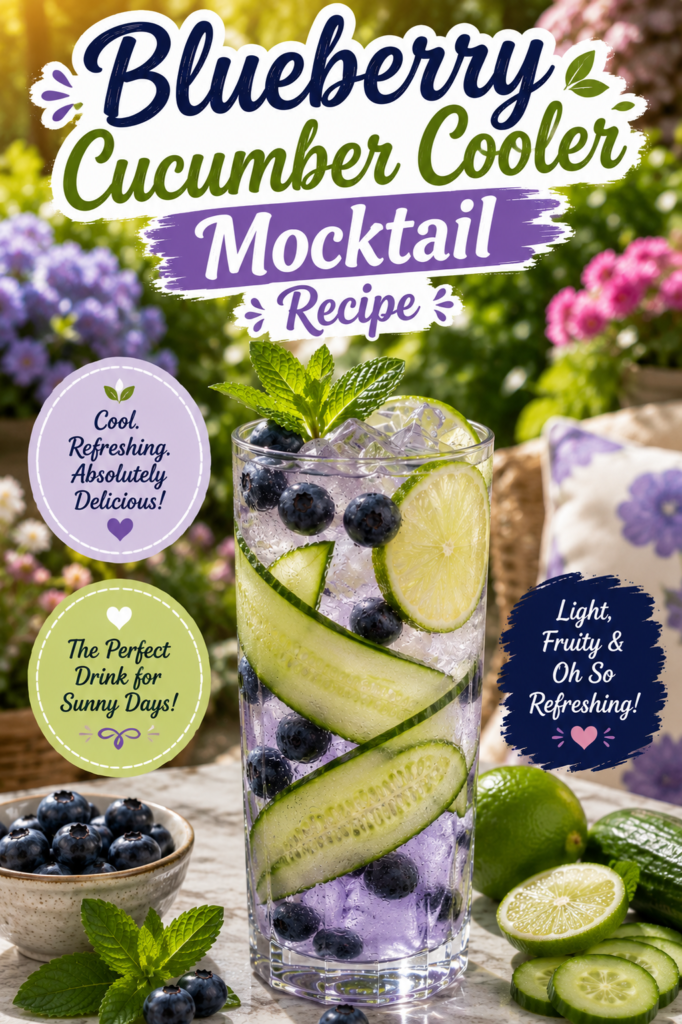 Blueberry Cucumber Cooler Mocktail