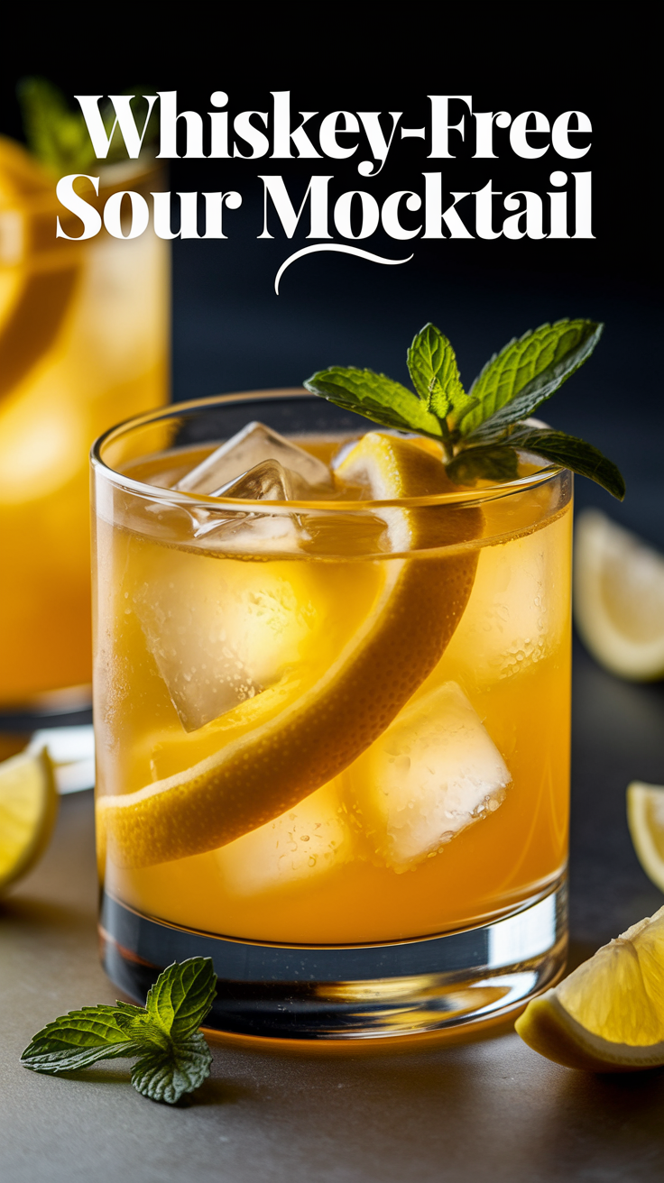 Whiskey-Free Sour Mocktail