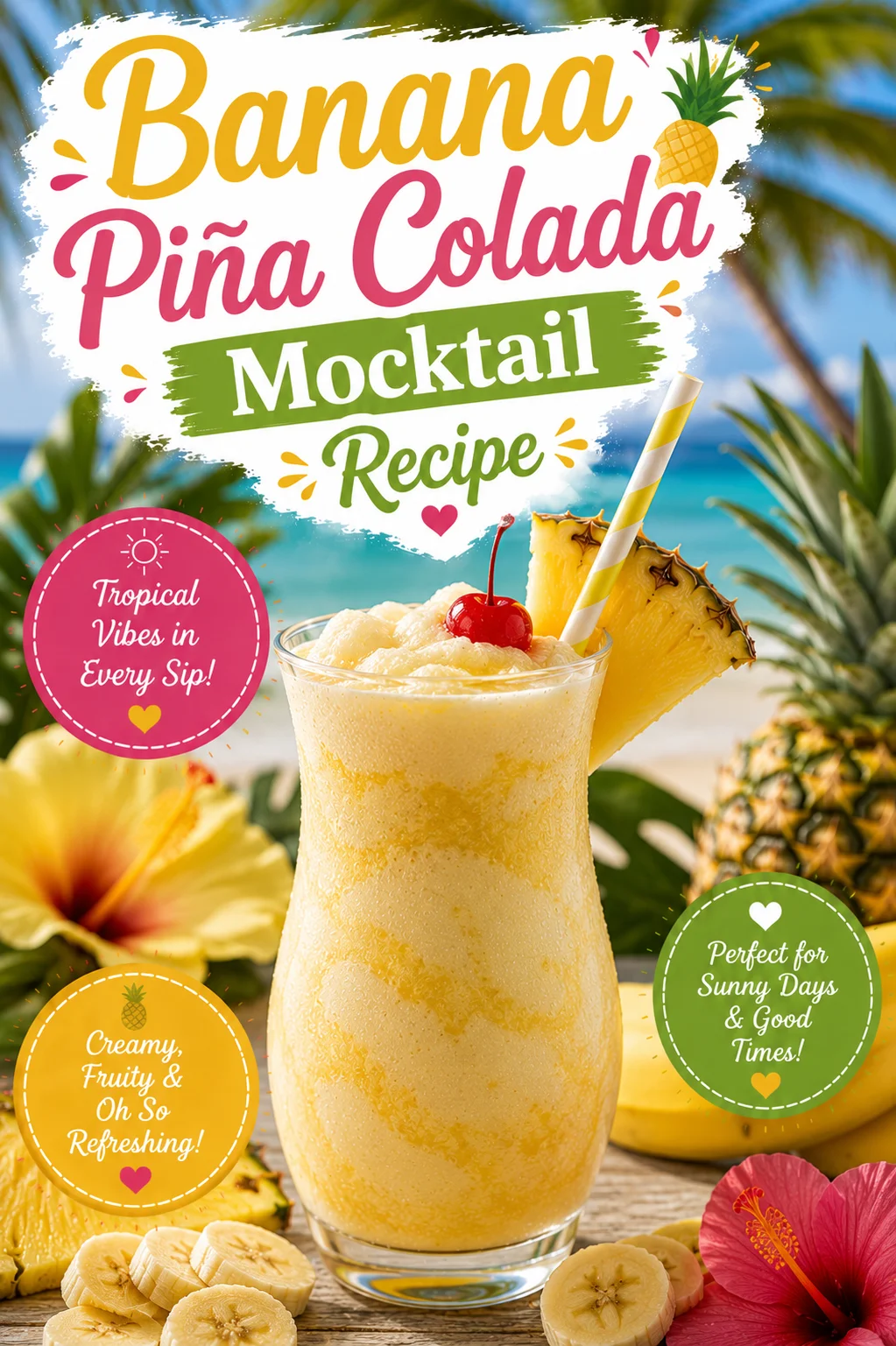 Banana Piña Colada Mocktail