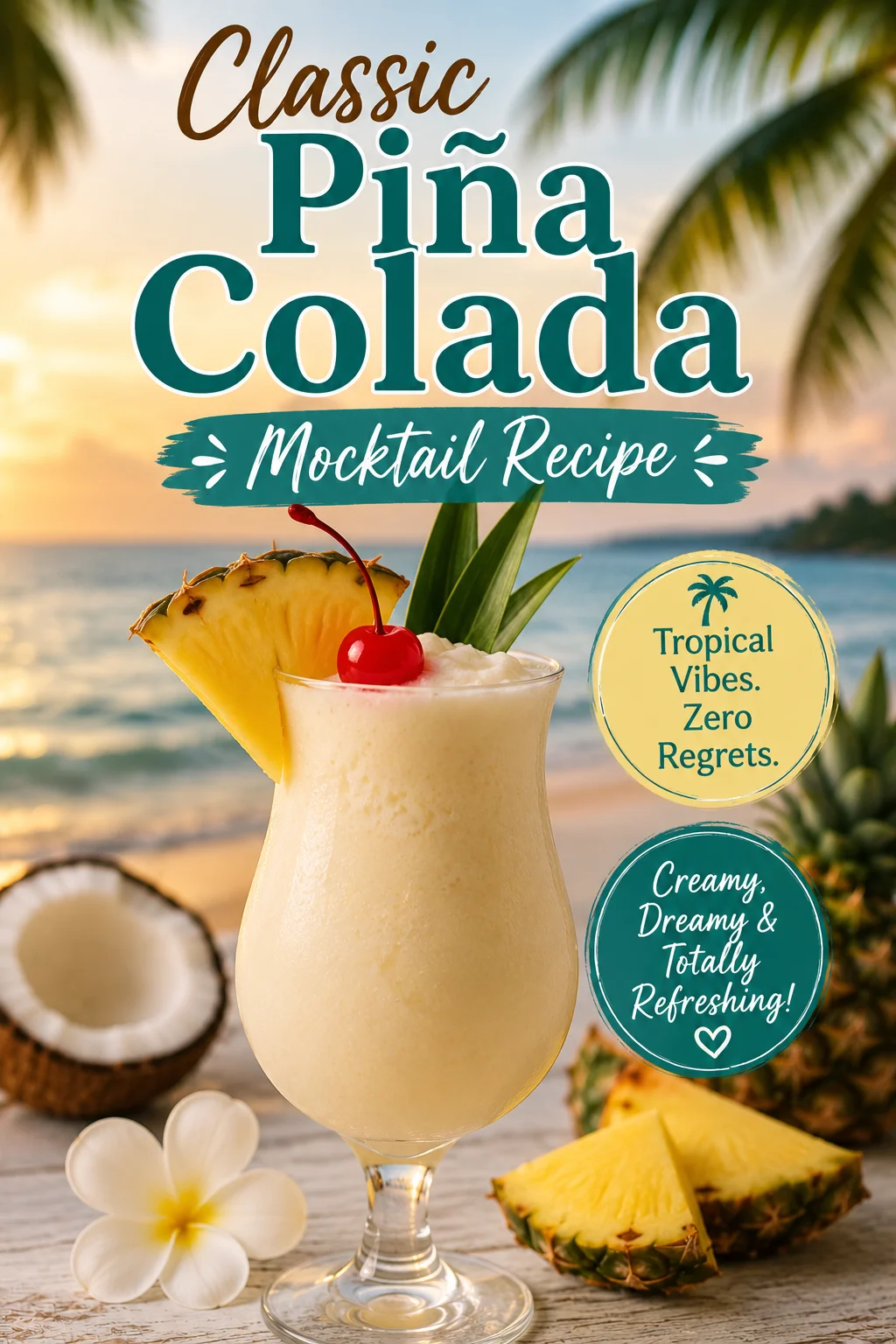 Classic Piña Colada Mocktail