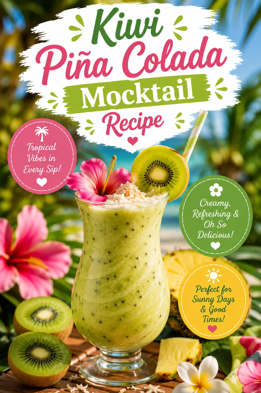 Kiwi Piña Colada Mocktail