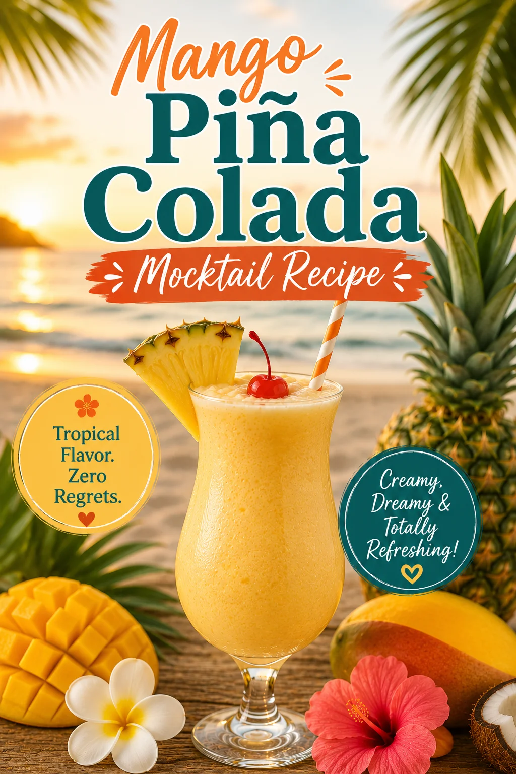 Mango Piña Colada Mocktail