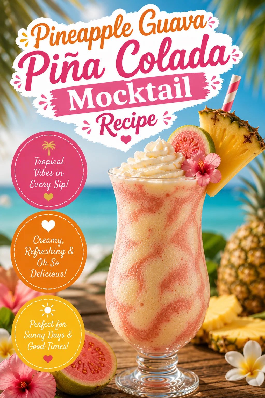Pineapple Guava Piña Colada Mocktail