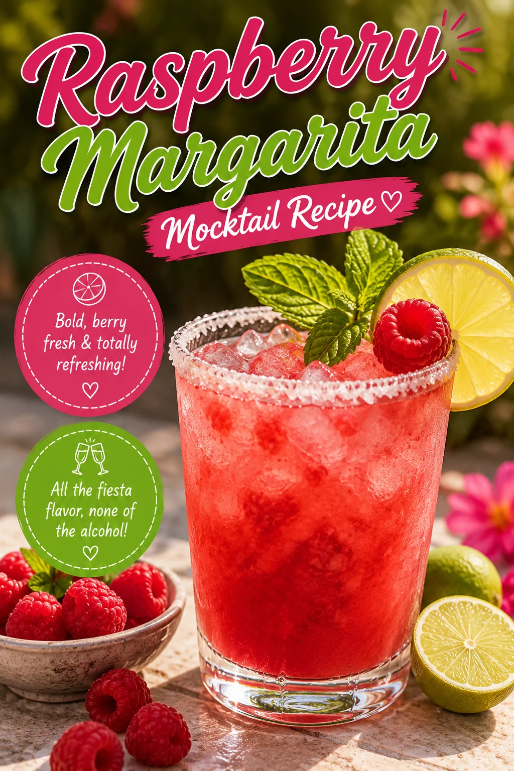 Raspberry Margarita Mocktail